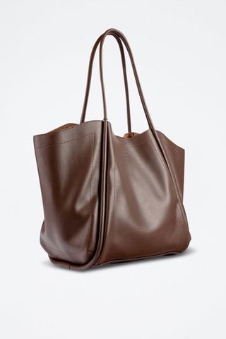 Leren Shopper Big Big World New - Bruin