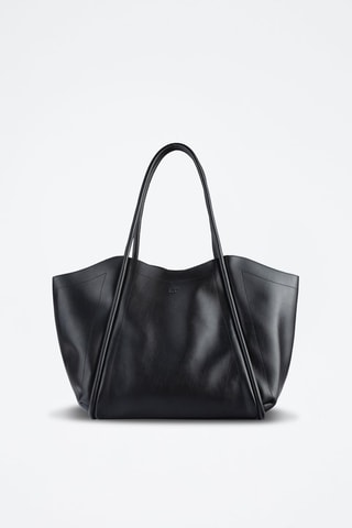 Leren Shopper Big Big World New - Zwart