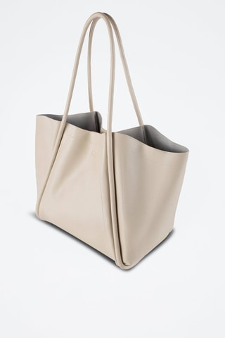Leren Shopper Big Big World New - Beige