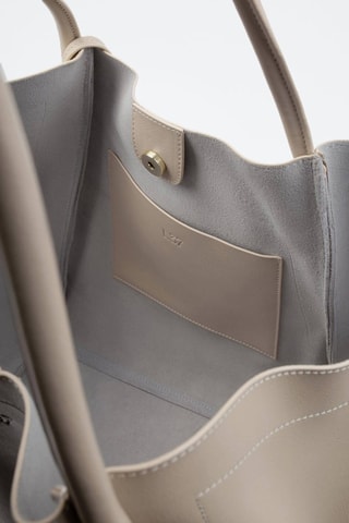 Leren Shopper Big Big World New - Beige