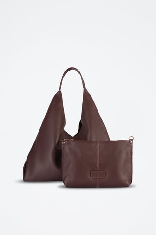 Leren Shopper en Schoudertas Urban Wanderer - Rood 