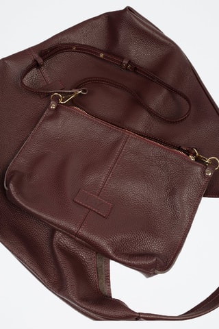 Leren Shopper en Schoudertas Urban Wanderer - Rood 