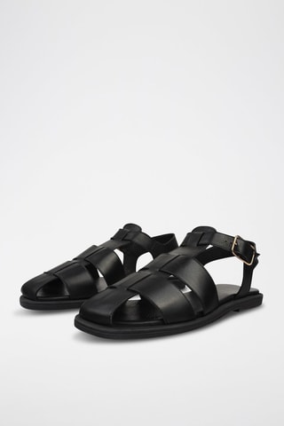 Leren Sandalen Get Back - Zwart