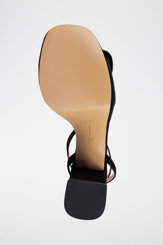 Nubuck Sandalen met Hak Goddess of Love - Zwart