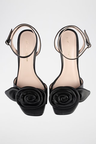 Leren Sandalen met Hak Carelss Whisper - Zwart