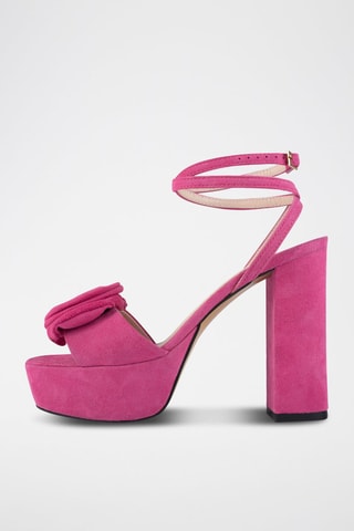 Nubuck Sandalen met Hak Goddess of Love - Roze