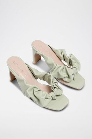 Sandálias de salto em couro Oh Sheila - Verde-claro