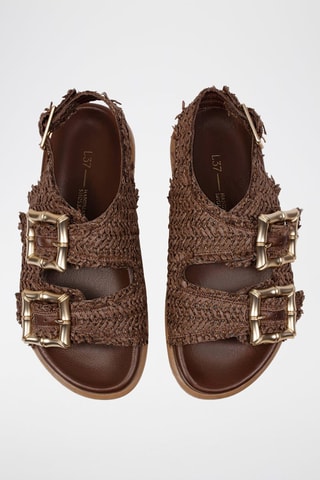 Leren Sandalen Chasing the Dragons - Bruin