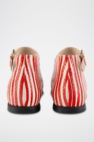 Leren Sandalen Love Sandals - Wit en rood