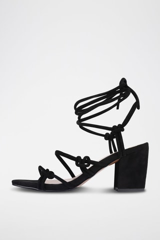 Nubuck Sandalen met Hak Soul on Fire - Zwart