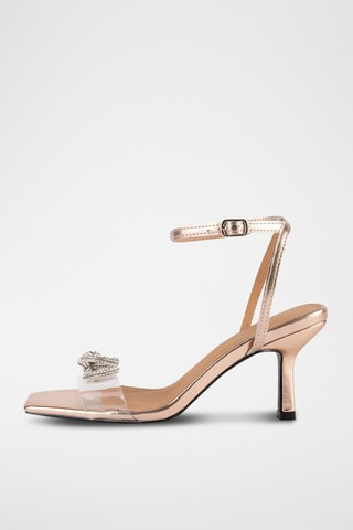 Leren Sandalen met Hak At the Disco - Roségoudkleurig