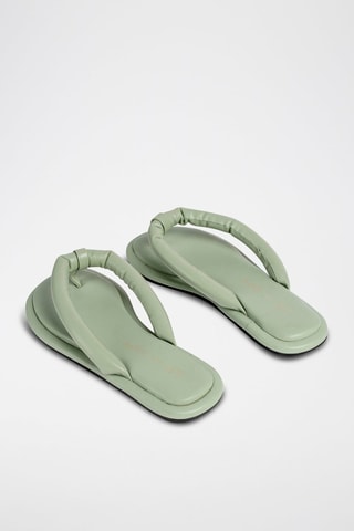 Sandálias em couro Adios - Verde-água
