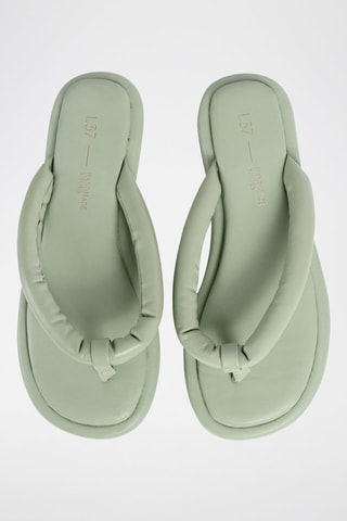 Sandálias em couro Adios - Verde-água