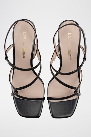 Leren Sandalen met Hak Waiting 4 The Sun - Zwart