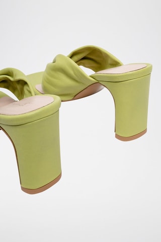 Sandálias de salto em couro Susanna - Verde-claro