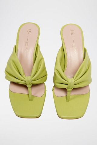 Sandálias de salto em couro Susanna - Verde-claro