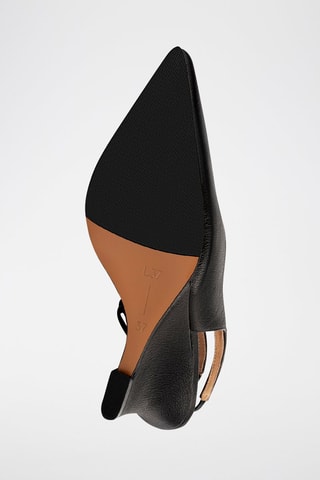 Leren Sandalen met Sleehak Long Island City - Zwart 