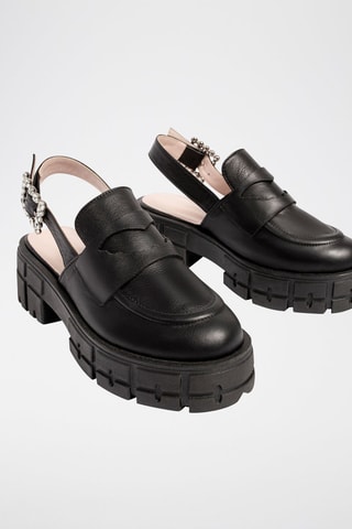 Leren Platform Sandalen More Than This - Zwart