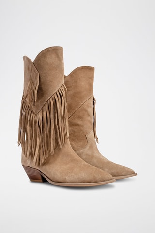 Nubuck Enkellaarzen Super Freak - Beige