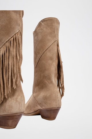 Nubuck Enkellaarzen Super Freak - Beige