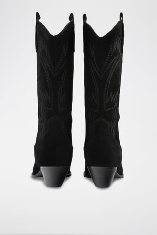 Nubuck Enkellaarzen Crush on U - Zwart