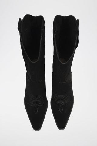 Nubuck Enkellaarzen Crush on U - Zwart