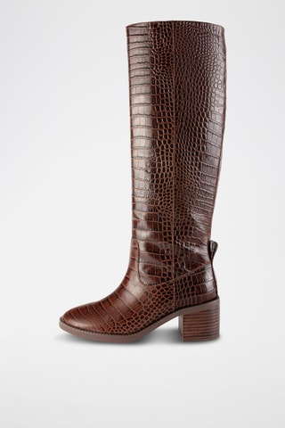 Botas em couro Simple Life - Castanho