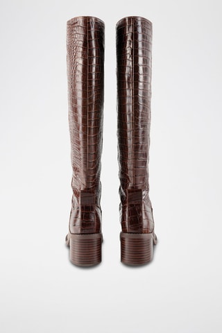 Botas em couro Simple Life - Castanho