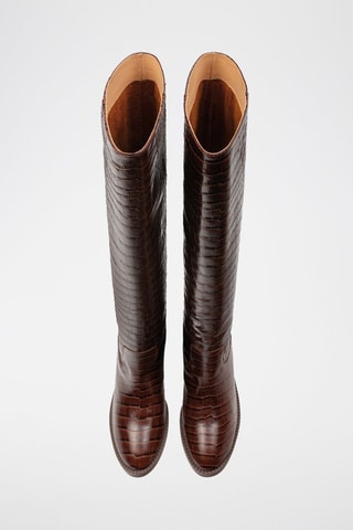 Botas em couro Simple Life - Castanho