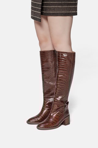 Botas em couro Simple Life - Castanho