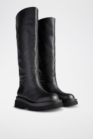 Botas em couro Never Enough - Preto