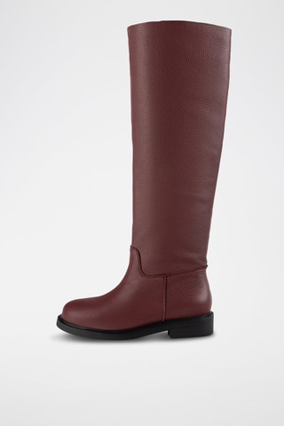 Botas em couro Mr Jones Maxi - Bordô