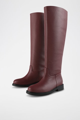 Botas em couro Mr Jones Maxi - Bordô