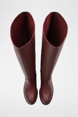 Botas em couro Mr Jones Maxi - Bordô