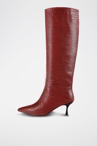 Botas em couro Somebody Told Me - Bordô