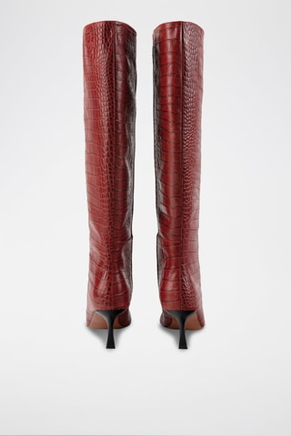 Botas em couro Somebody Told Me - Bordô