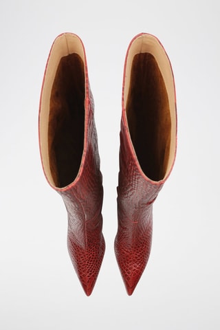 Botas em couro Somebody Told Me - Bordô