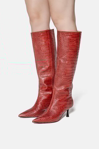 Botas em couro Somebody Told Me - Bordô