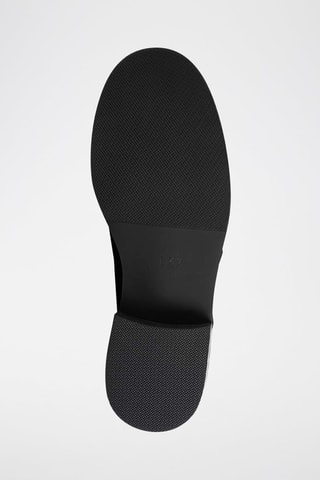 Mocassins de salto em couro - Preto