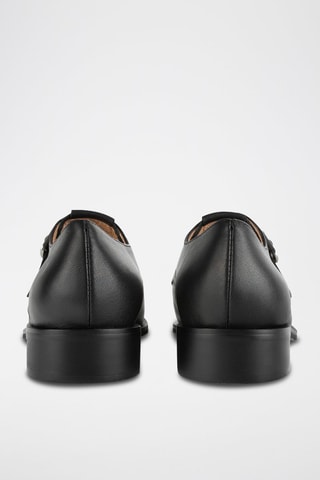 Mocassins de salto em couro - Preto