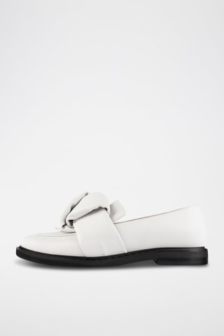 Mocassins em couro Cross the Line - Branco