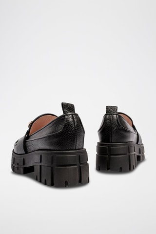 Mocassins com plataforma em couro Masterpiece - Preto