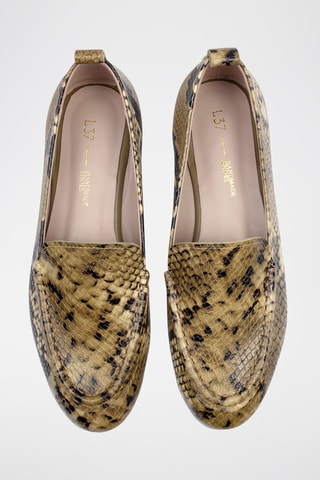 Mocassins em couro No Escape - Bege