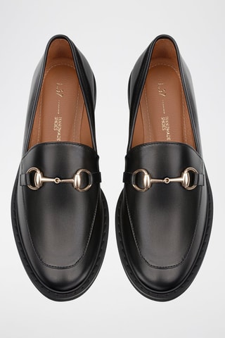 Mocassins em couro Long Way To Go - Preto