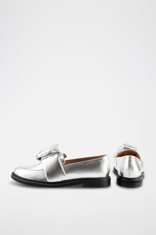 Mocassins em couro Cross the Line - Prateado