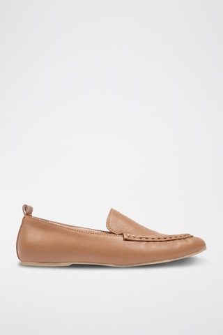 Mocassins em couro No Escape - Nude