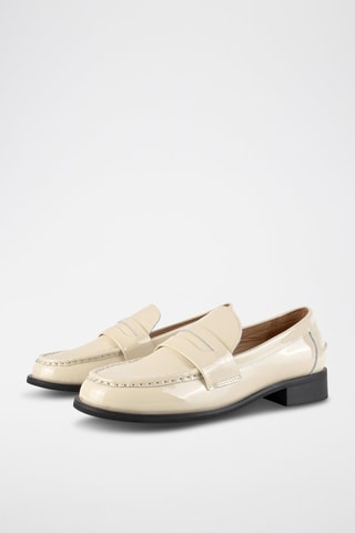 Mocassins em couro envernizado Good Advice - Nude