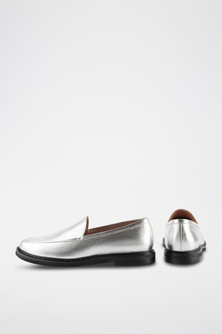 Mocassins em nobuck Cross the Line - Prateado