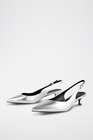 Leren Pumps Elegance Essence - Zilverkleurig
