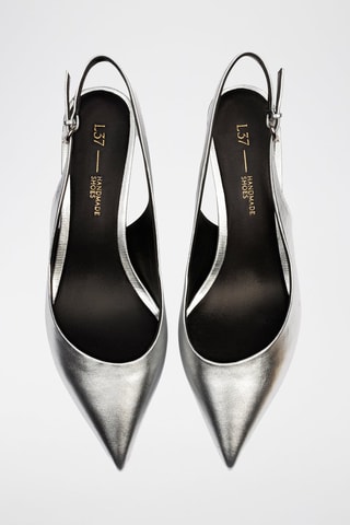 Leren Pumps Elegance Essence - Zilverkleurig